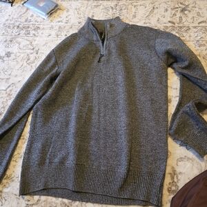 TRUE ROCK Men's Charcoal Zip-Up Sweater